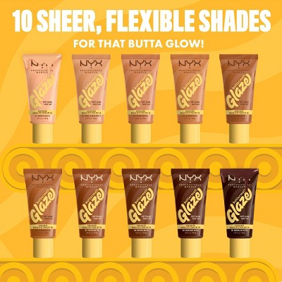 NYX Professional Makeup Buttermelt Glaze Skin Tint with SPF 30 - Cashew Butta - 1.01 fl oz: Contains Shea Butter, Light Coverage, For Face, Cream Form