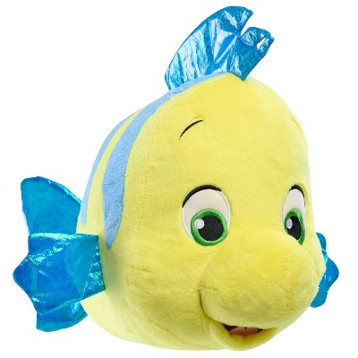 Disney Signature Collection Flounder Clubhouse Plush Stuffed Animal: Fish Character, Polyester Material, 9.25" Height, 17" Depth, 0.81 lb.