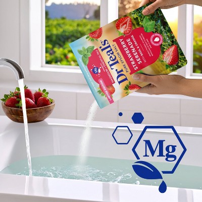 Dr Teal's Epsom Salt Magnesium Soak - Strawberry Serenade with Basil & Orange - 3 lbs
