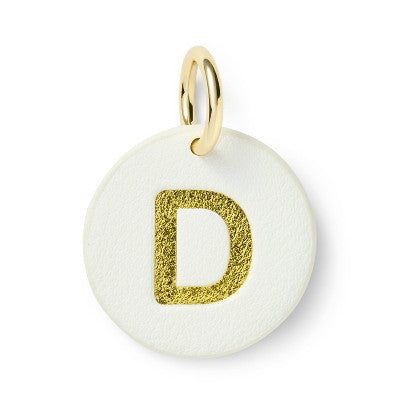 "D" Initial Collar Tag - Cream - The Cuddle Collab