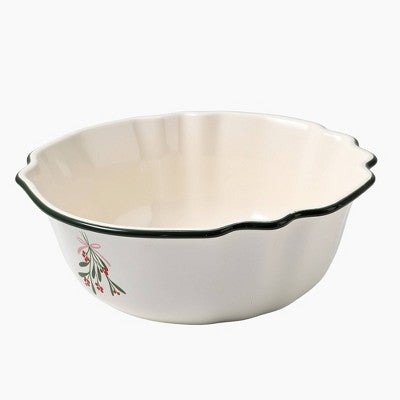 Cook With Color Enamel Serving Bowl Mistletoe