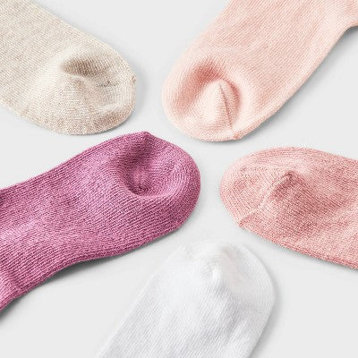 Toddler 10pk Solid Socks - Cat & Jack Pink 4T-5T