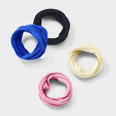 Extra-Wide Nylon Elastics - 4pk - All In Motion: Hair Styling, Securing Hair, All Hair Types
