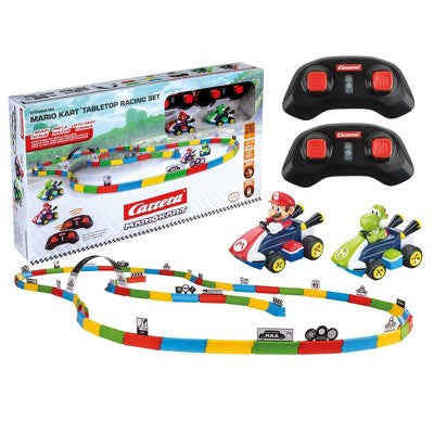 Carrera RC Mario Kart Tabletop Toy Racetrack Set Featuring Mario and Luigi 2.4GHz Radio Control Cars