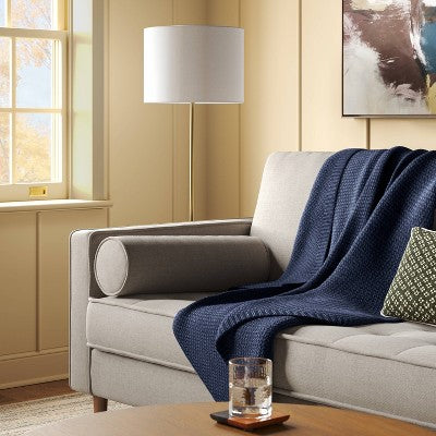 Everyday Knit Throw Pillow - Dark Blue - Threshold