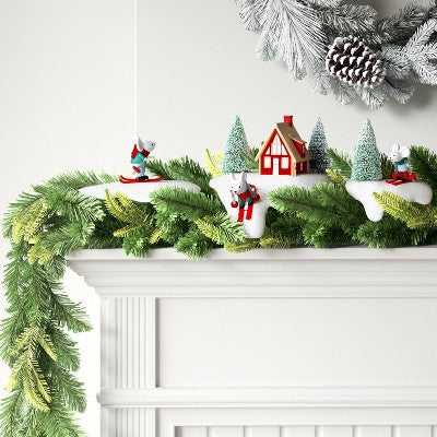 3ct Ski Chalet with Skiing Mice Christmas Tree Decor Ornament - Wondershop