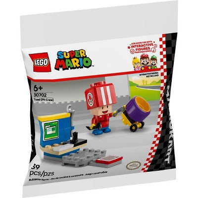 LEGO Super Mario Kart - Toad (Pit Crew) Building Toy 30702