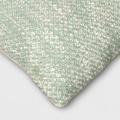 Textured Woven Cotton Square Throw Pillow Green - Room Essentials: Dobby Cotton, Indoor Decorative Accent, Polyester Fill (LOCAL PICKUP ONLY)