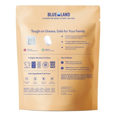 Blueland Fragrance Free Dishwasher Detergent Tablets - 62ct: Bleach-Free, Hypoallergenic, Vegan