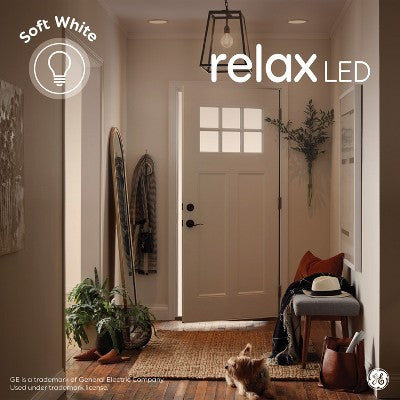 GE 2pk 40W Relax A15 LED Ceiling Fan Light Bulbs Clear Soft White