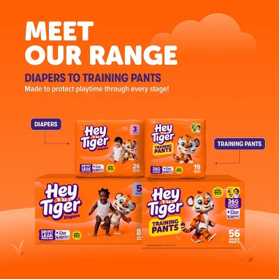 Hey Tiger Disposable Diapers - Size 7 - 62ct