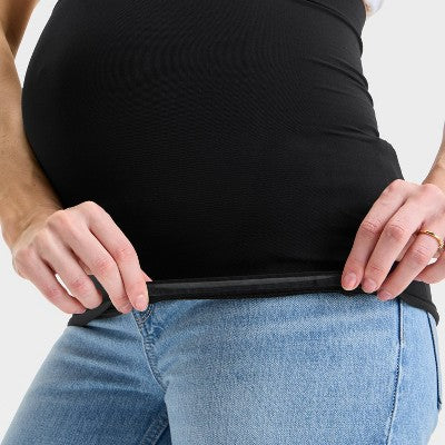 Bellaband Over Belly Maternity Support Belt - Isabel Maternity by Ingrid & Isabel Black S/M: Seamless, Solid Pattern, Recycled Nylon Blend