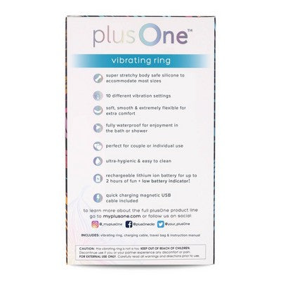 plusOne Waterproof and Rechargeable Vibrating Ring