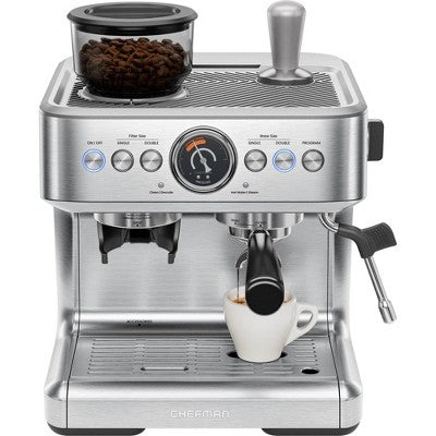 Chefman Crema Supreme Espresso Machine Stainless Steel (LOCAL PICKUP ONLY)