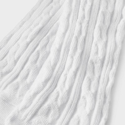 Girls' 2pk Cotton Tights - Cat & Jack White S