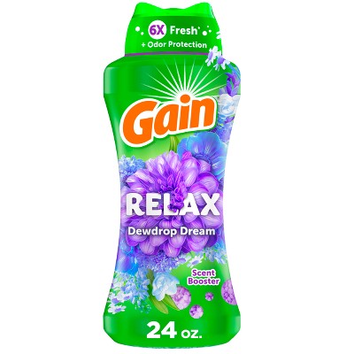 Gain Dewdrop Dream Beads Scent Boosters - 24.0oz: Odor Control, Bleach-Free, High Efficiency, Spill-Resistant Lid