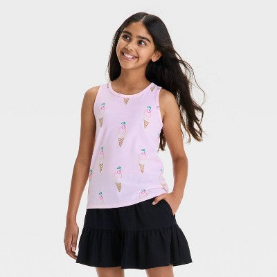 Girls' Ice Cream Tank Top - Cat & Jack Light Pink M