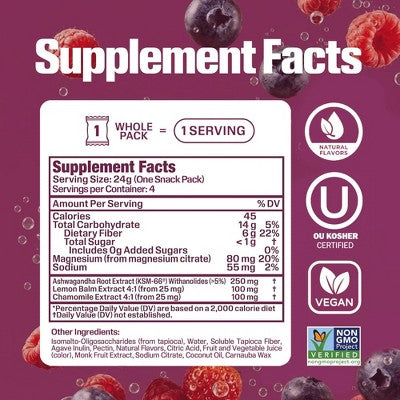 Lioness Calm Mixed Berry Fruit Snacks - 3.4oz/4ct