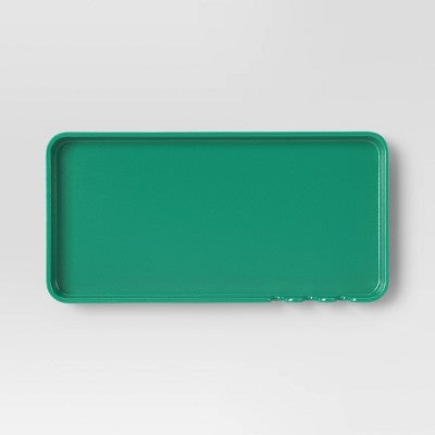 3pc Stackable Melamine Decorative Trays Blue/Green - Room Essentials