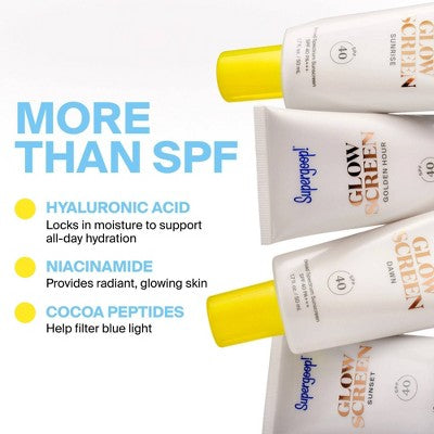 Supergoop! Glowscreen Sunrise Hydrating Glowy Tinted Primer Sunscreen with Hyaluronic Acid + Niacinamide - SPF 40 - 1.7 fl oz