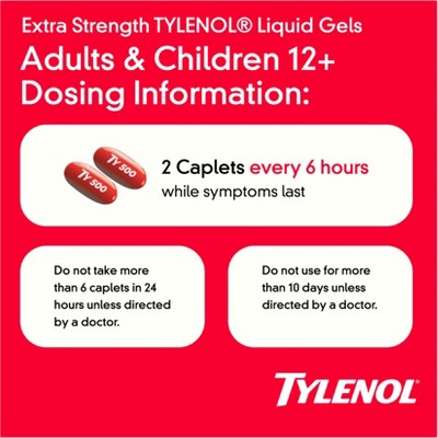 Tylenol Extra Strength Liquid Gels, Pain Reliever & Fever Reducer - Acetaminophen - 18ct
