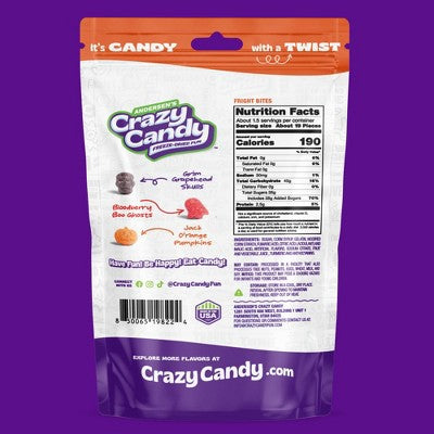 Crazy Candy Halloween Freeze Dried Candy - Fright Bites - 2.5oz