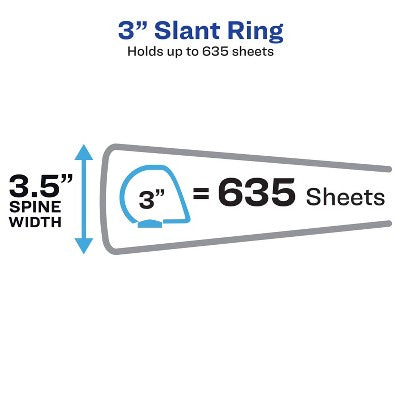 Avery 670 Sheet 3" Heavy Duty Ring Binder Blue