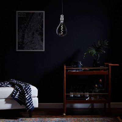 GE 25W Vintage Style G63 LED Large Globe Light Bulb Smoke Glass