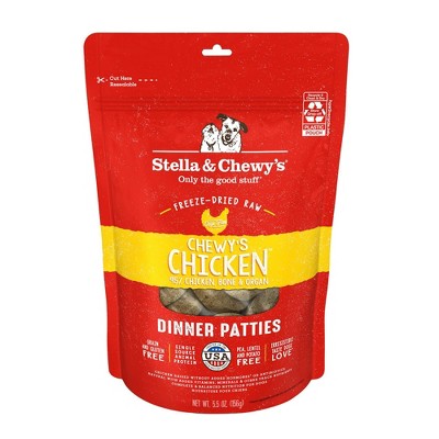 Stella & Chewy's Chicken Flavor Freeze-Dried Patties Dry Dog Food - 5.5oz