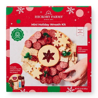 Hickory Farms Christmas Gift Set Christmas Wreath Charcuterie Kit - 15.5oz