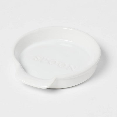 Stoneware Hand Lettered Spoon Rest - Threshold (LOCAL PICKUP ONLY)