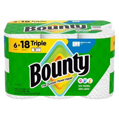 Bounty Select-A-Size Paper Towels - 6 Triple Rolls