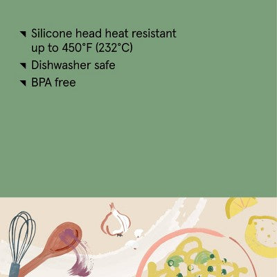 Silicone/Stainless Steel Spoon Matte Black - Figmint