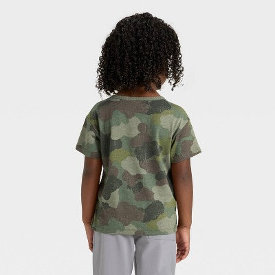 Toddler Boys' Short Sleeve Relaxed T-Shirt - Cat & Jack Olive 18M