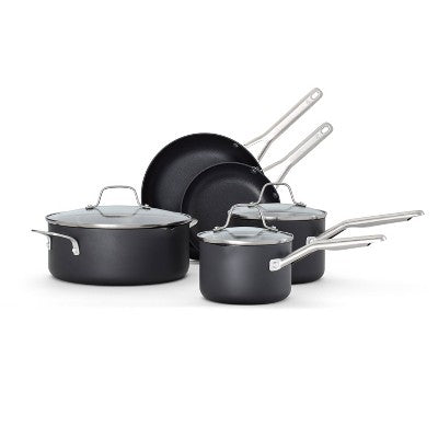 Calphalon 8pc Hard Anodized Aluminum Nonstick Cookware Set: Tempered Glass Lids, Dishwasher & Oven Safe (LOCAL PICKUP ONLY)