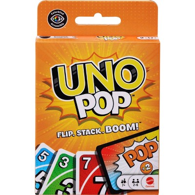 UNO Pop Card Game for Kids, Adult & Family Nights, 2-6 Players Ages 7+