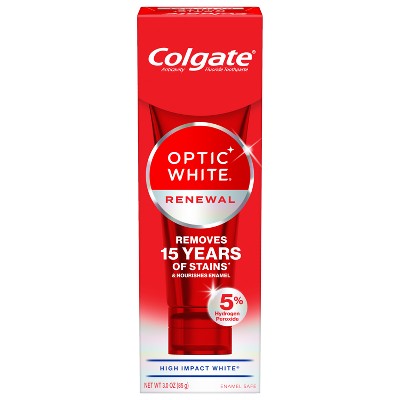 Colgate Optic White Renewal Teeth Whitening Toothpaste - High Impact White - 3.0oz