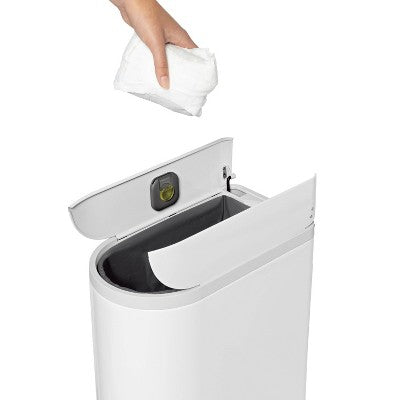 simplehuman 18L Diaper Can - White Steel