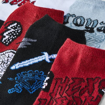 Girls' Descendants 6pk Socks - Red XS/S