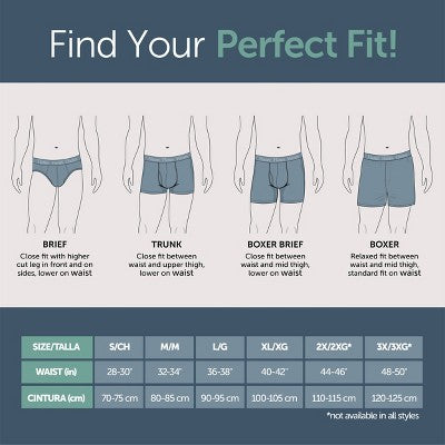 Hanes Originals Premium Men's SuperSoft Trunks 3pk - Blue/Black S: Lightweight, Tagless, Moisture Wicking, Stretch Knit Fabric
