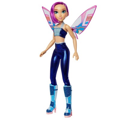 Winx Club Tecna Fairy 10.5" Fashion Doll with Glitter Outfit and Removable Wings