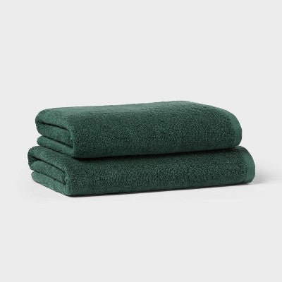 Everyday Bath Towel Dark Green - Room Essentials