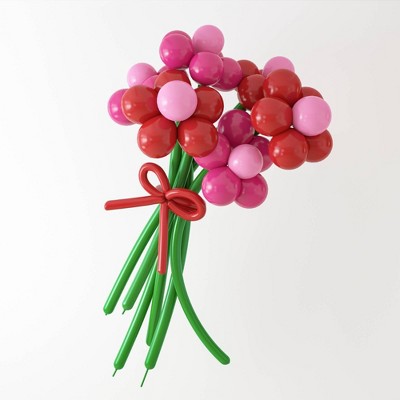 House of Party 61ct Valentine Balloon Flower Bouquet Kit