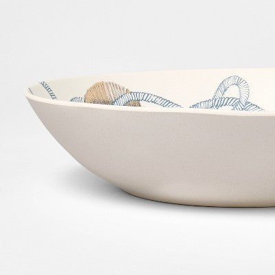 Melamine Rope Edge and Shell Serve Bowl - Threshold designed with Studio McGee