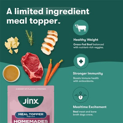 Jinx Chicken and Beef Flavor Meal Topper Wet Dog Food - 3oz