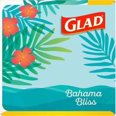 Glad ForceFlex MaxStrength Bahama Bliss Drawstring Trash Bags - Febreze Freshness - 4gal - 34ct