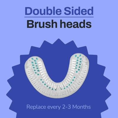 Autobrush Kids' Double-Sided Nylon Toothbrush Head - 9-12 years: Oral Care Accessories, 1-Pack