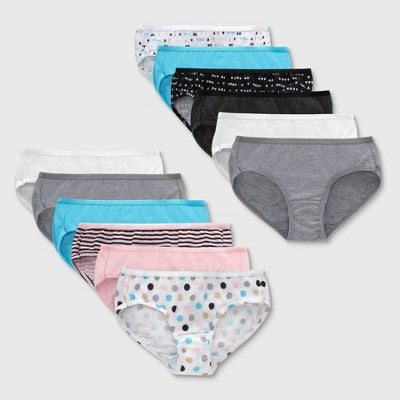 Hanes Girls' 12pk Hipster - 14