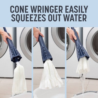 Casabella Click Clean and Organize Easy Wring Cone Mop Head and Hook