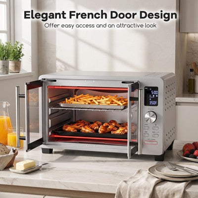 Costway 26.4 Quart French Door Convection Toaster Oven with 11 Presets, LED Display (LOCAL PICKUP ONLY)